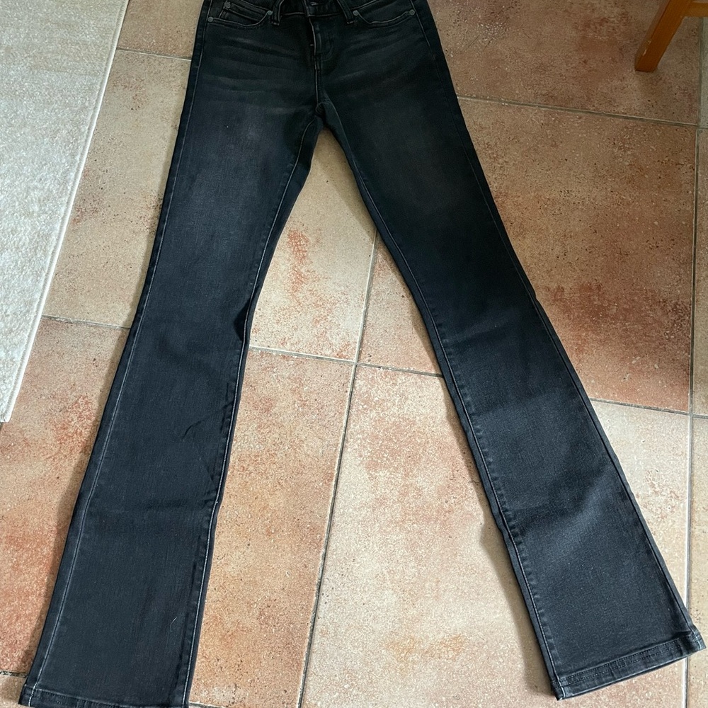 Prana Black Wide-Leg Flare Jeans